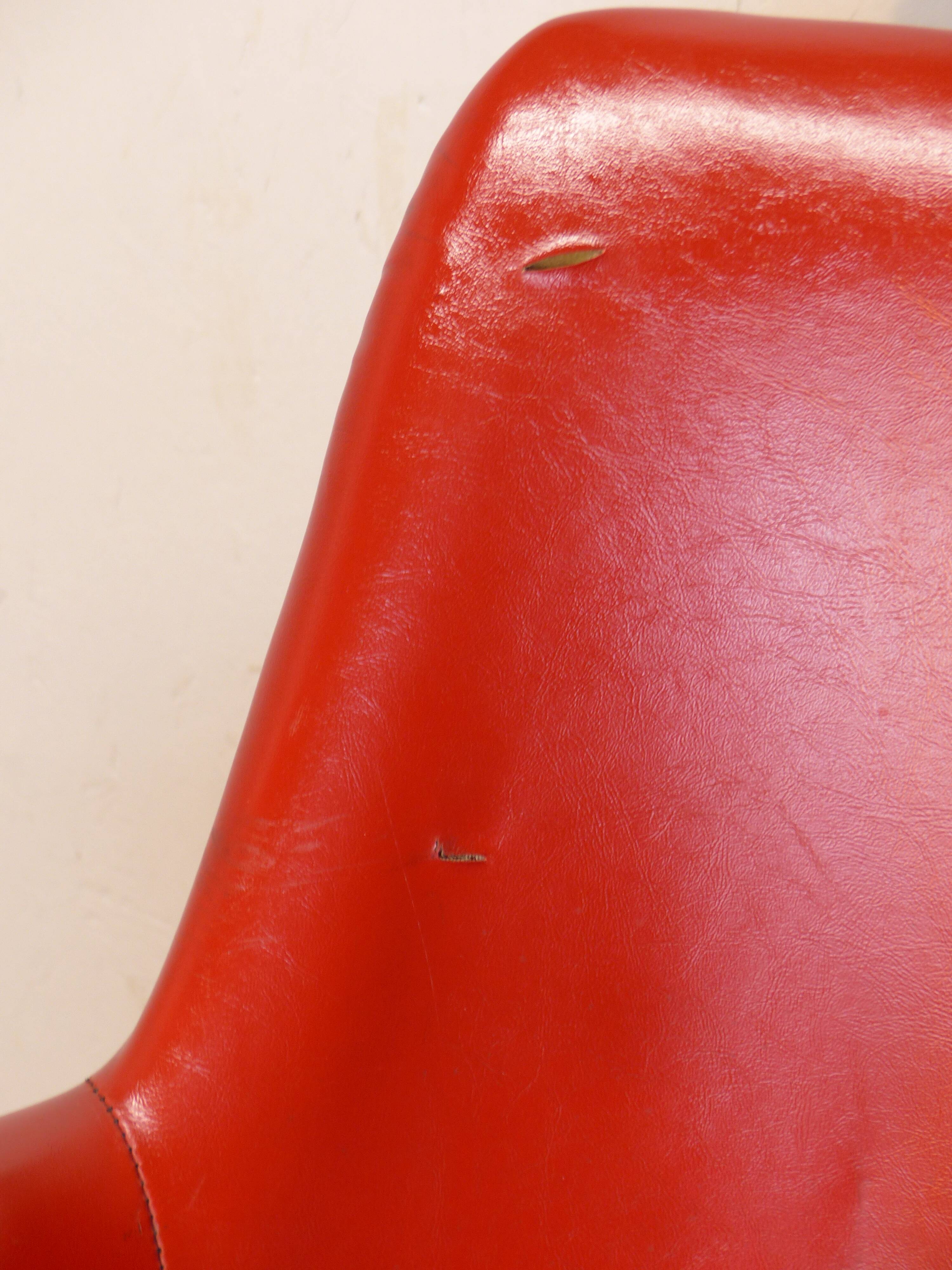 Faux leather office armchair