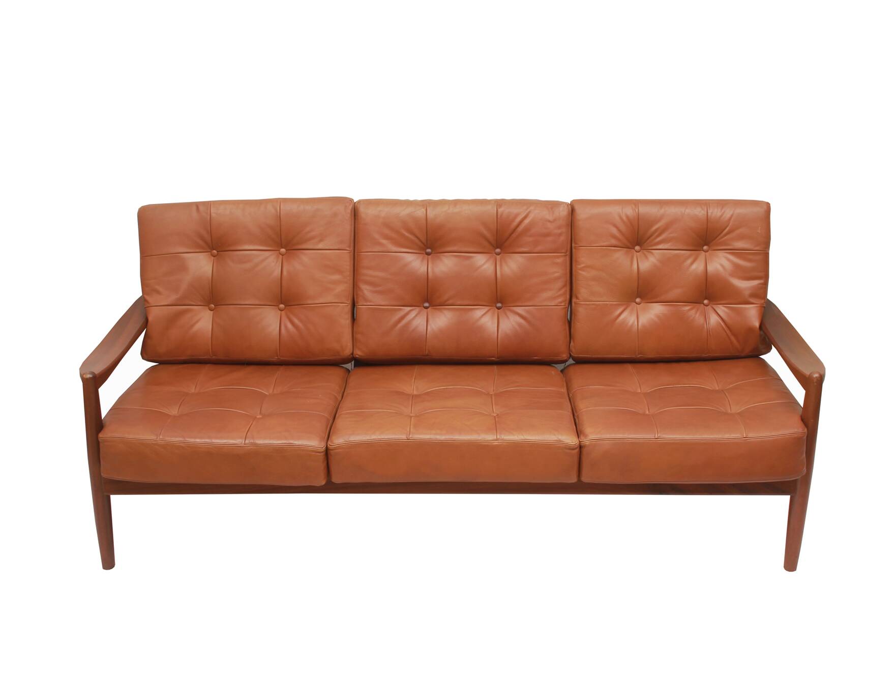 1960s 3-seater Sofa in leather
