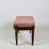 Tabouret rose bouclé par Homa, années 1970