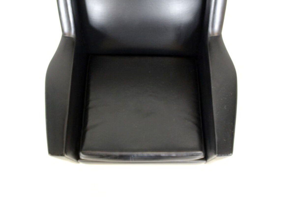 Scandinavian faux-leather rotary chair, Sweden, 1950