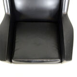 Scandinavian faux-leather rotary chair, Sweden, 1950