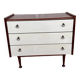 Teak chest of drawers with white Formica drawers - 1970