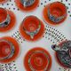 Coffee service and liqueur service of the 70s in faience of Vallauris