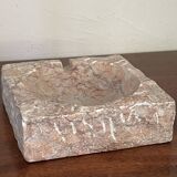 Vintage pinkish beige marble ashtray
