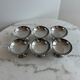 Set of 6 stainless steel dessert bowls on a stand.