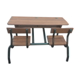 Old double student desk