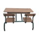Old double student desk