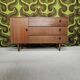 Teak veneer shoe cabinet 1970