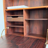 Vintage bookcase rosewood with flapdoor