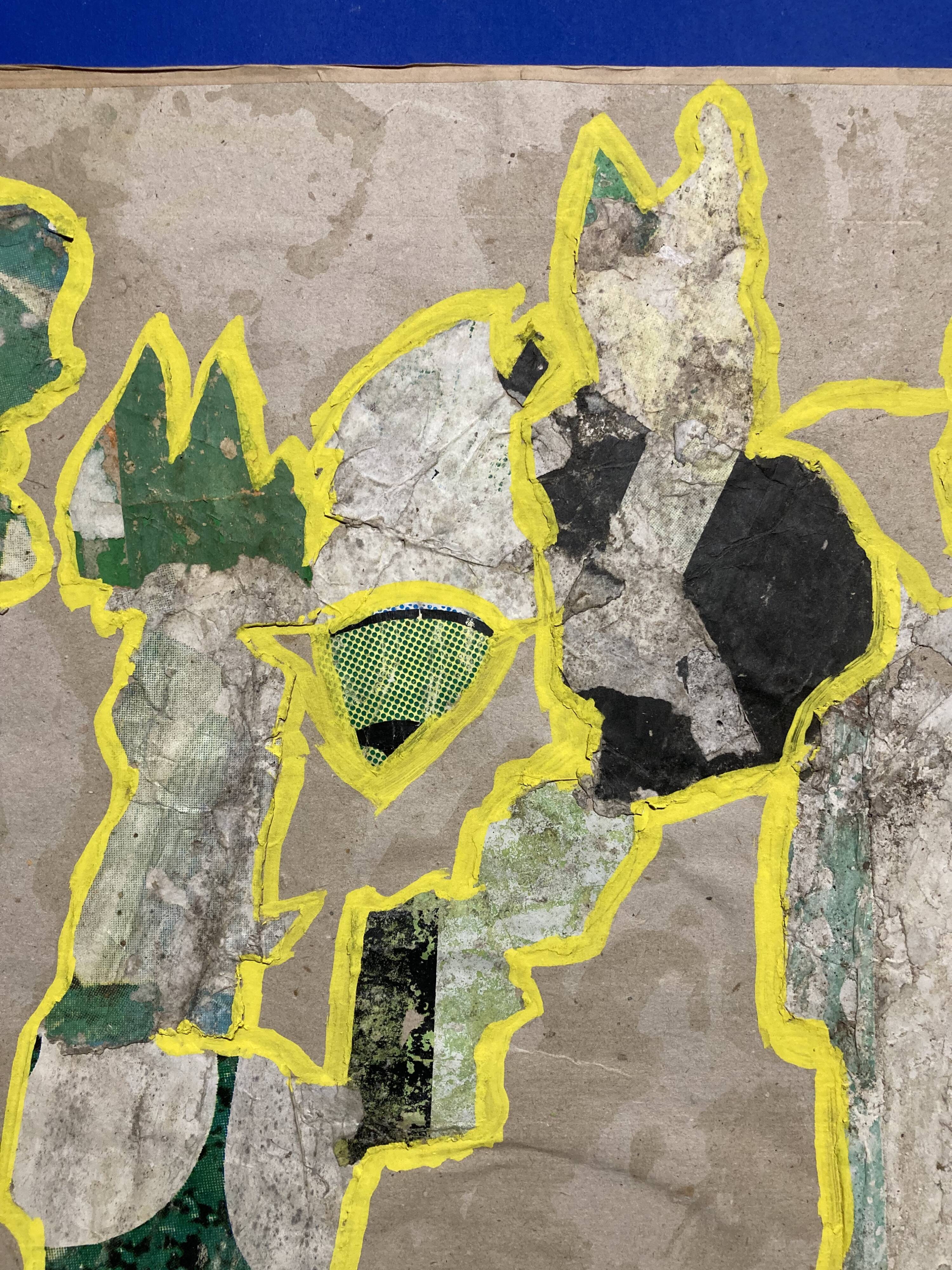 Borkin (born 1932), The Crowd, Paper collage, 1990
