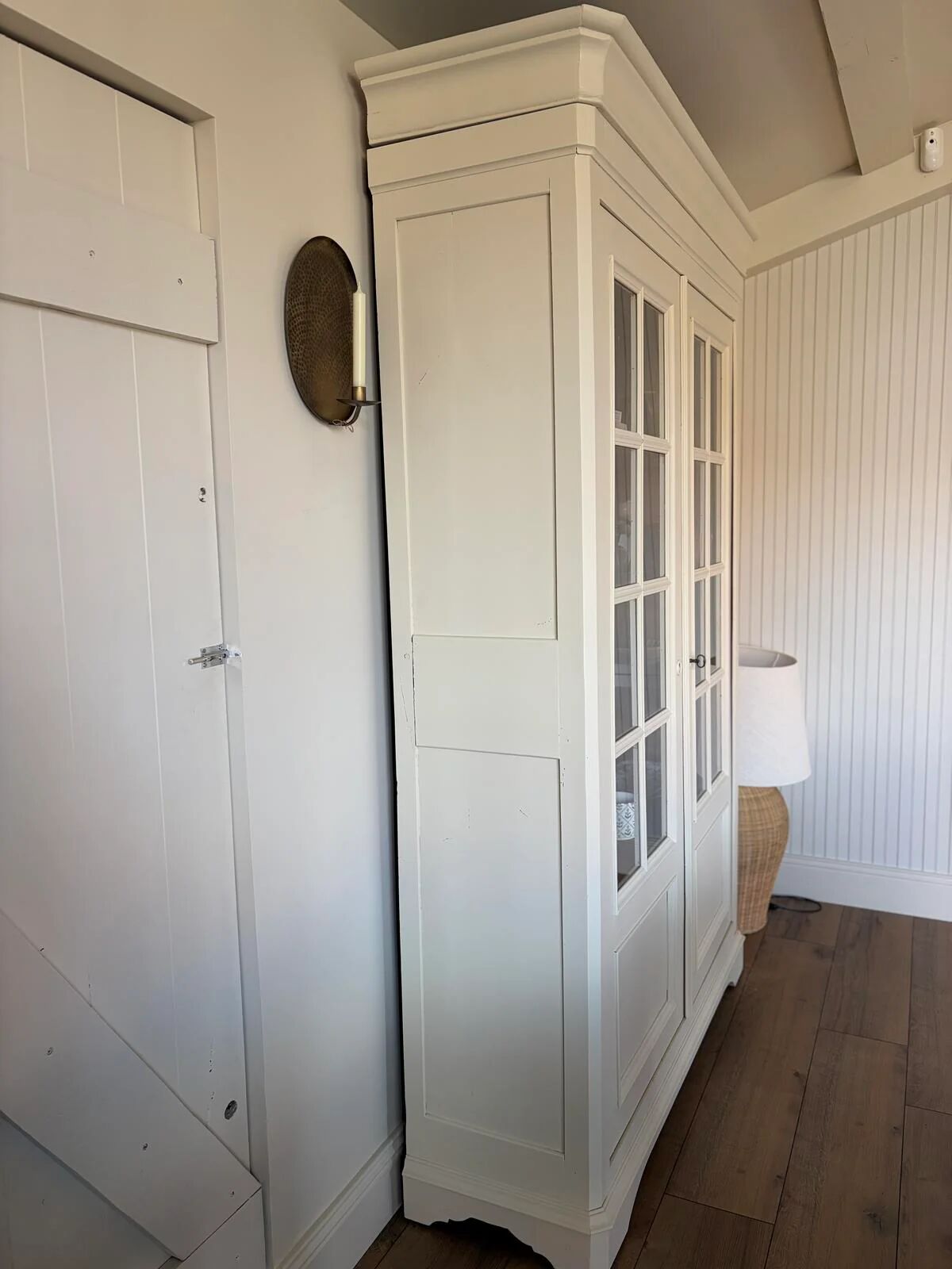Oak and cherry display cabinet