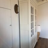 Oak and cherry display cabinet