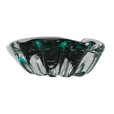Murano glass ashtray Mid Century Modern with controlled bubbles