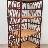 Vintage rattan bookshelf