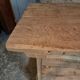 Old French work table / kitchen island / console, beech and chestnut, circa 1930–1950