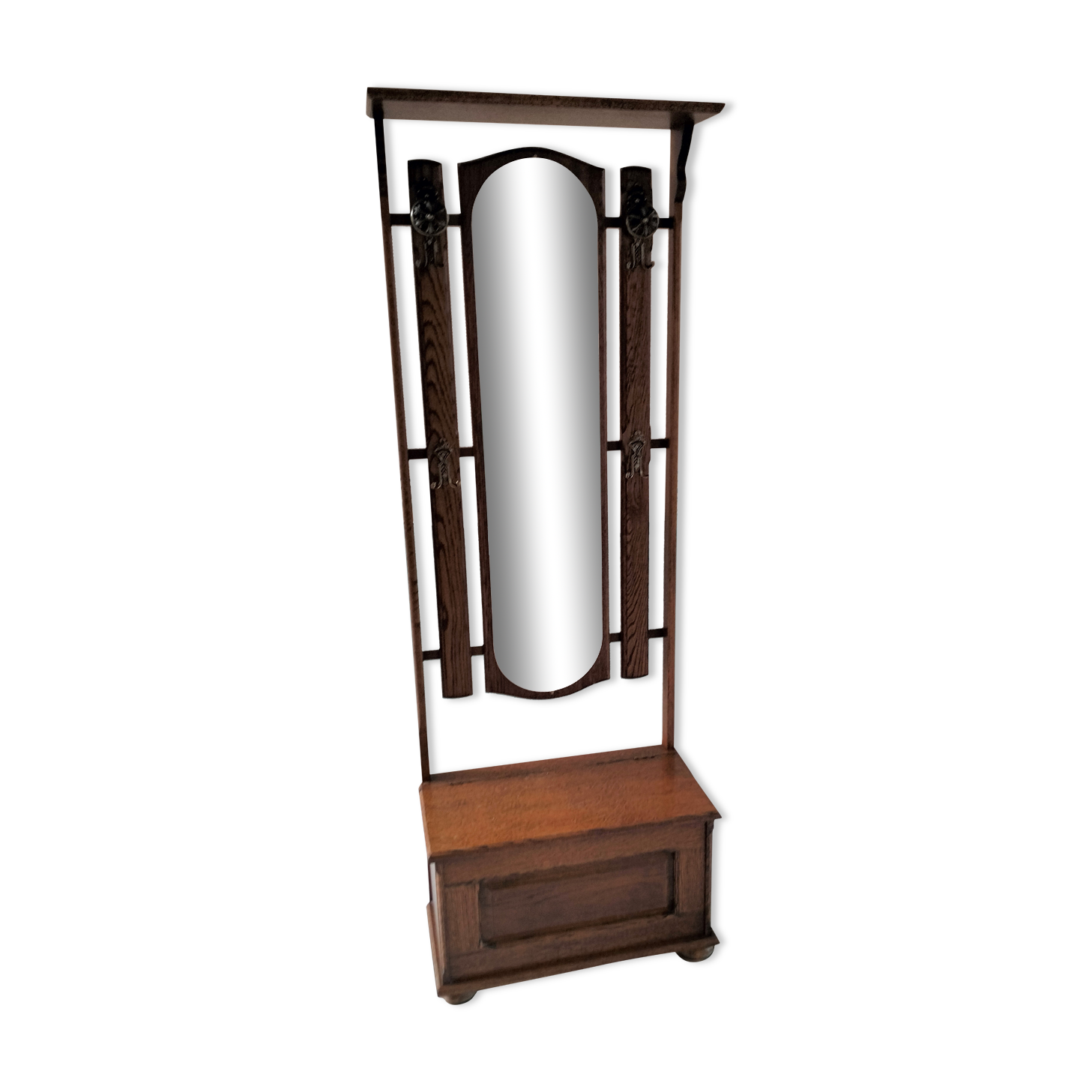 Old coat rack mirror cloakroom circa 1950