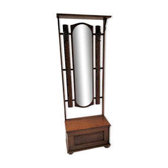 Old coat rack mirror cloakroom circa 1950