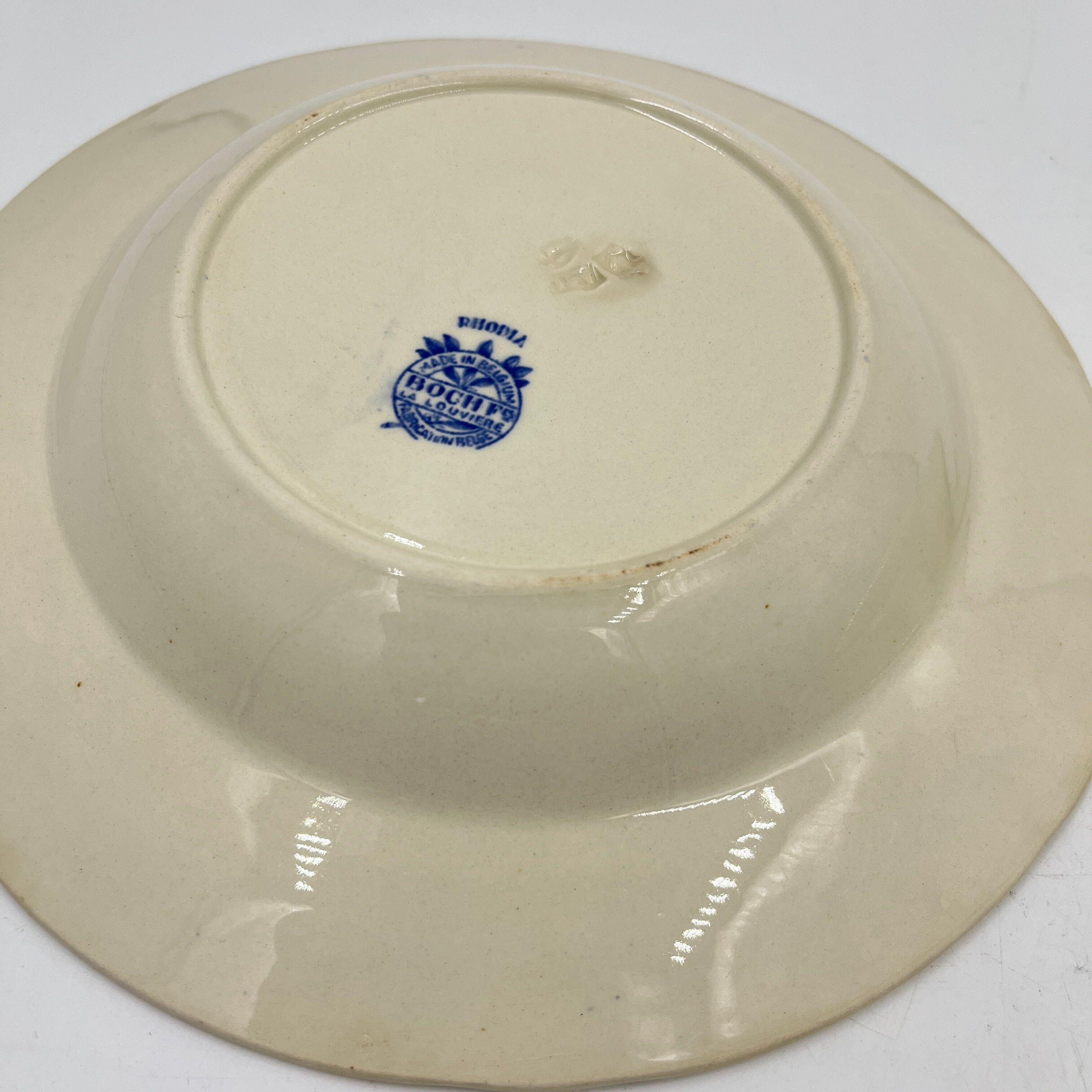 Set of 20 plates Boch Frères décor Rhodia
