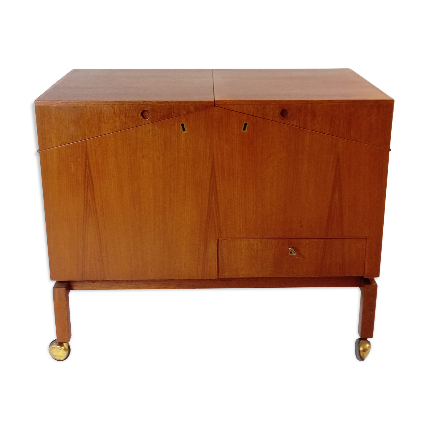 Bar on wheels teak and Rosewood - Denmark 1964