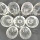 Lot de neuf verres à liqueur cristal gravé, modèle emma. début xxe s/vintage/thouvenin vierzon