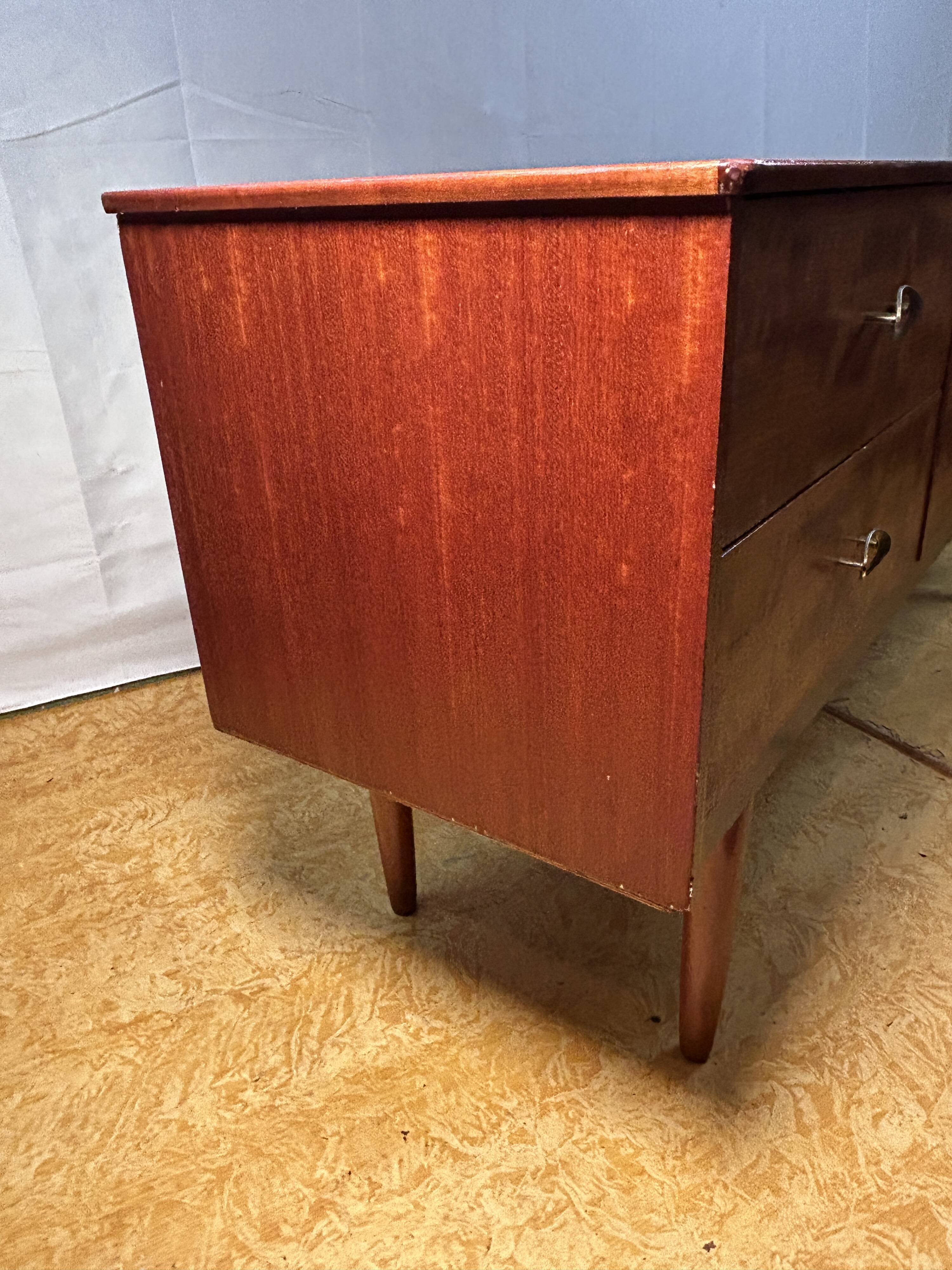 Mid century retro vintage teak small sideboard by Schreiber 1960