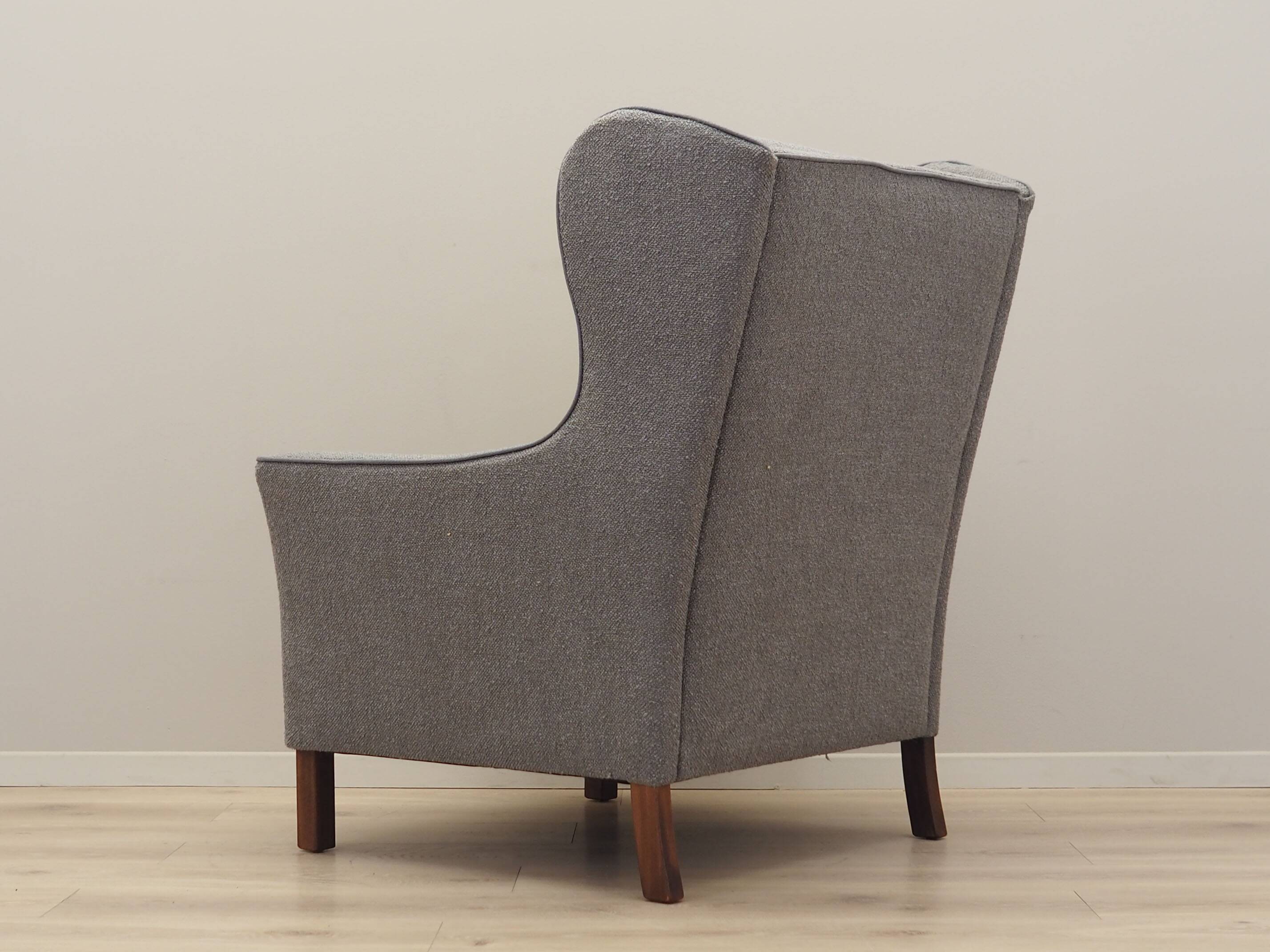 Fauteuil à oreilles, design danois, années 1970, production : Danemark