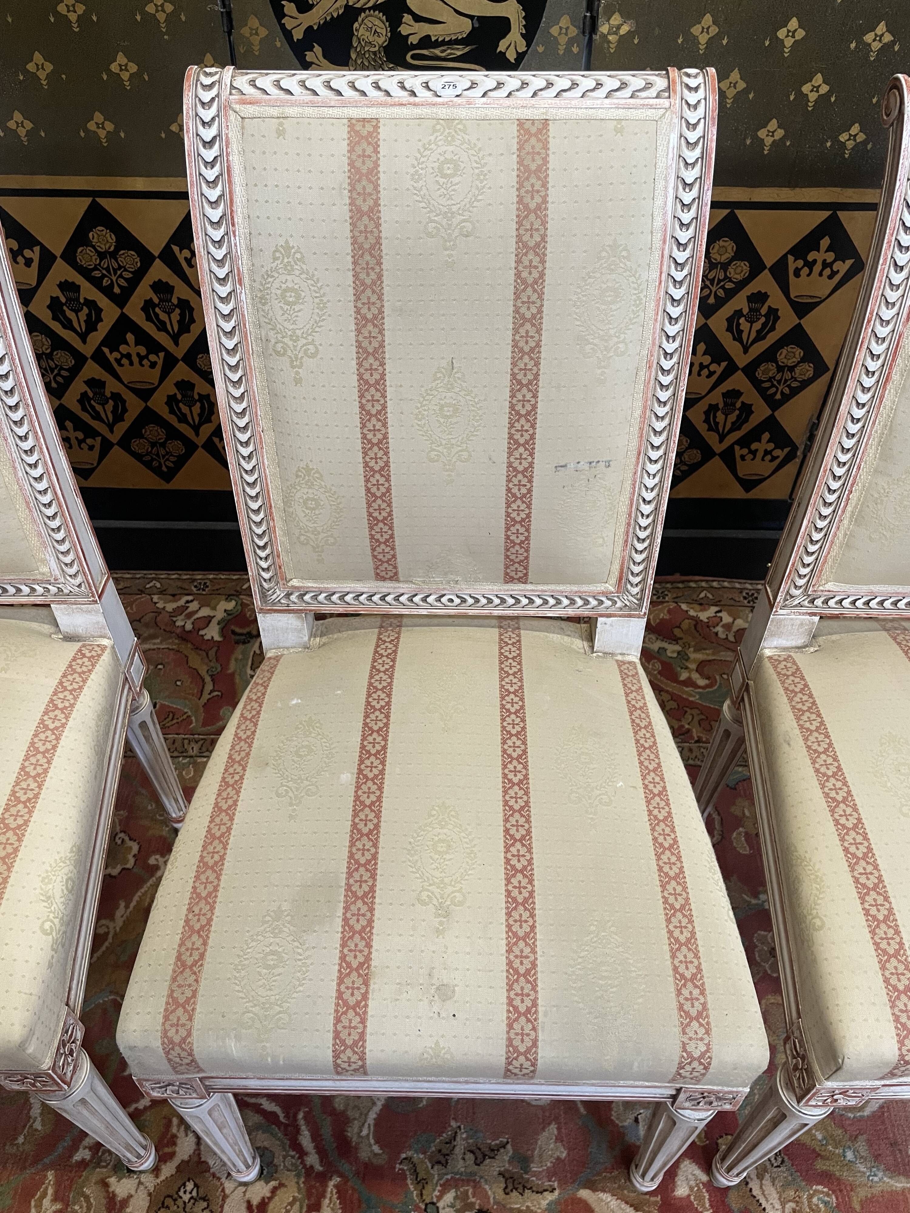 Suite of 4 Louis XVI style chairs