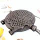Antique Waffle Maker. French Cast Iron Waffle Pan.