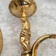 Pair wall lamps gilded bronze atlas globe style louis xv/xvi