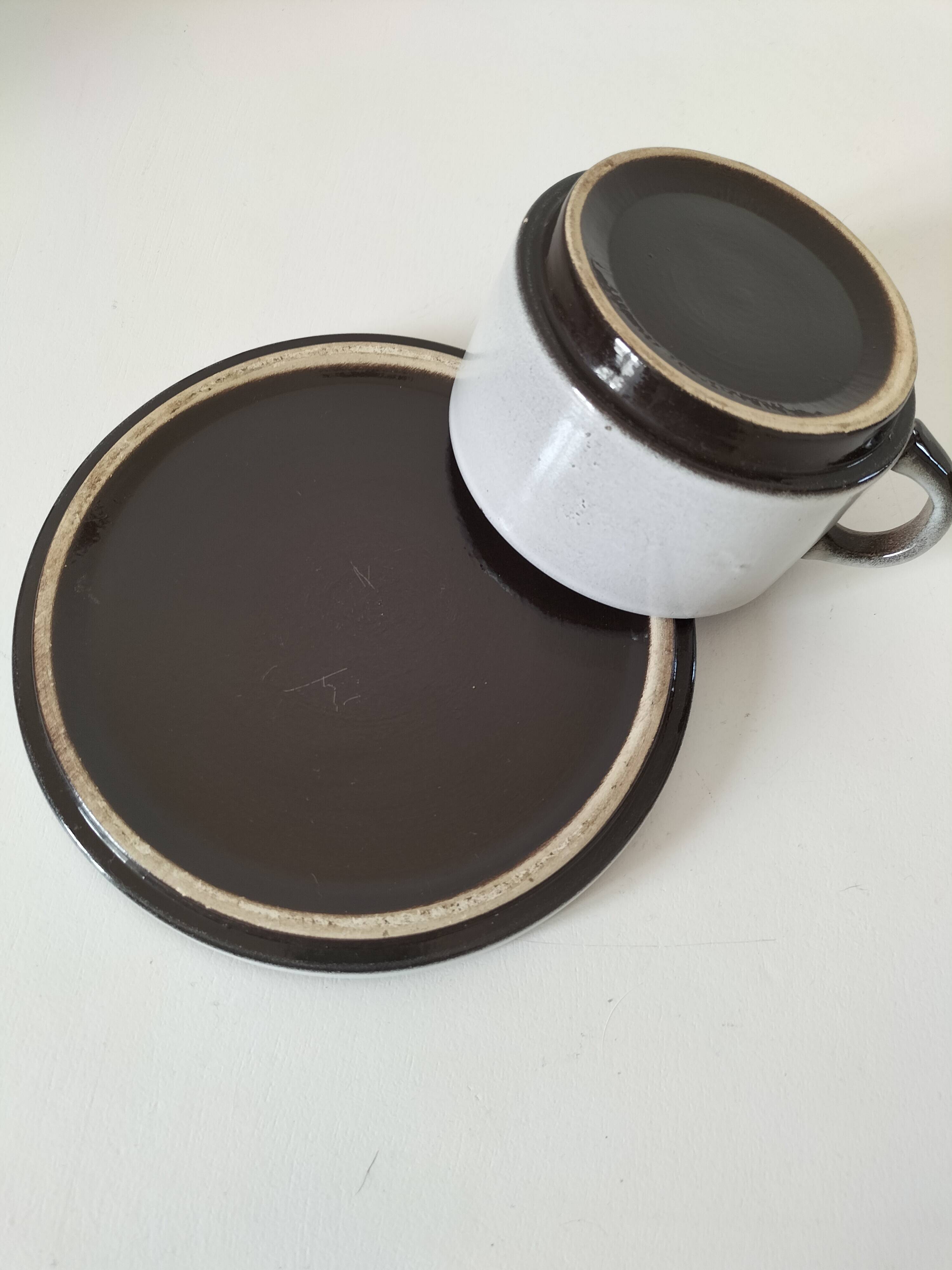 Two-tone stoneware breakfast mug