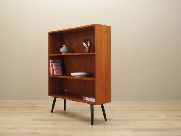 Bibliothèque en teck, design danois, années 1970, fabriquée au Danemark