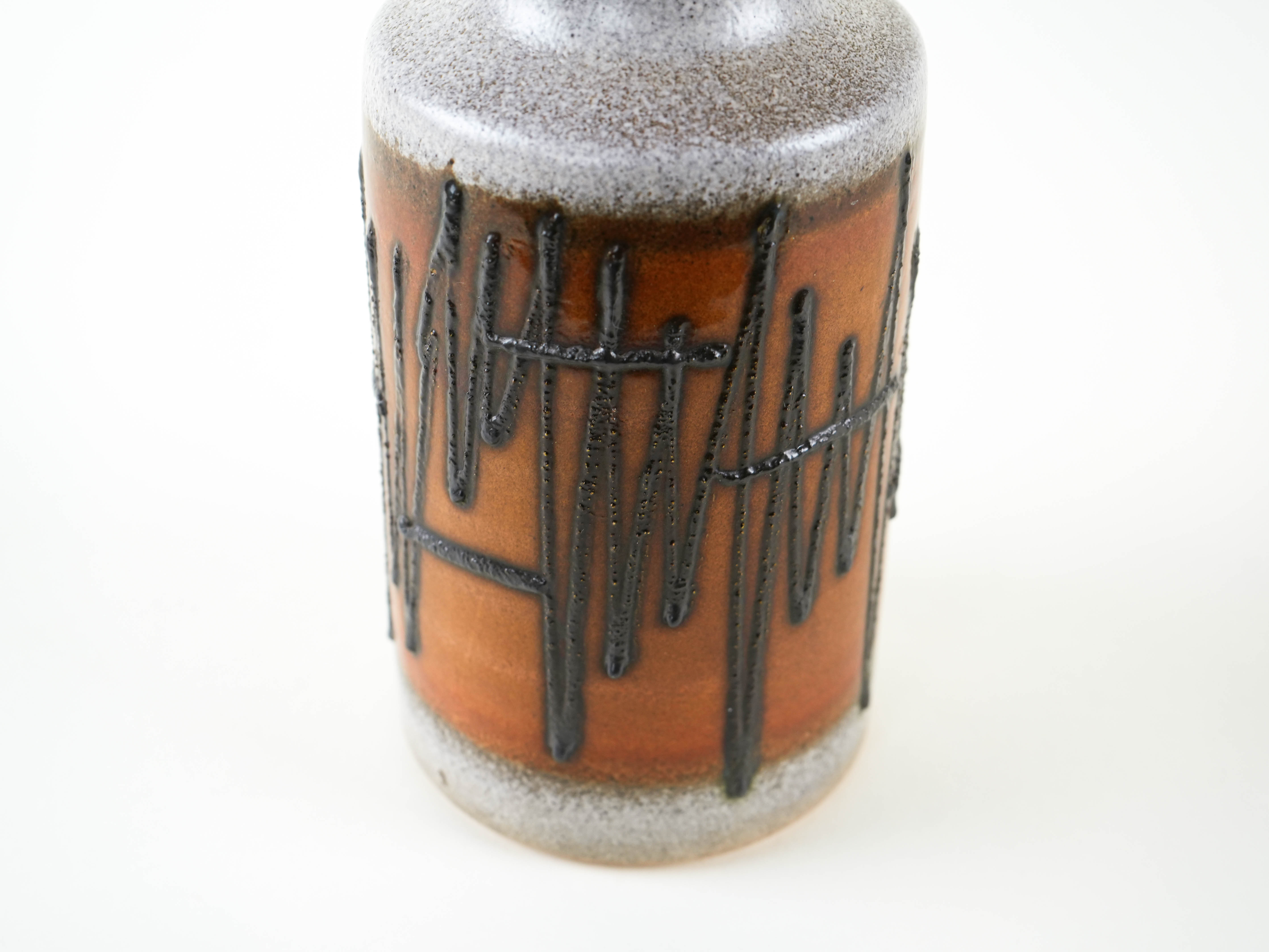 Ceramic vase, German design, 1970s, manufactured by VEB HALDENSLABEN