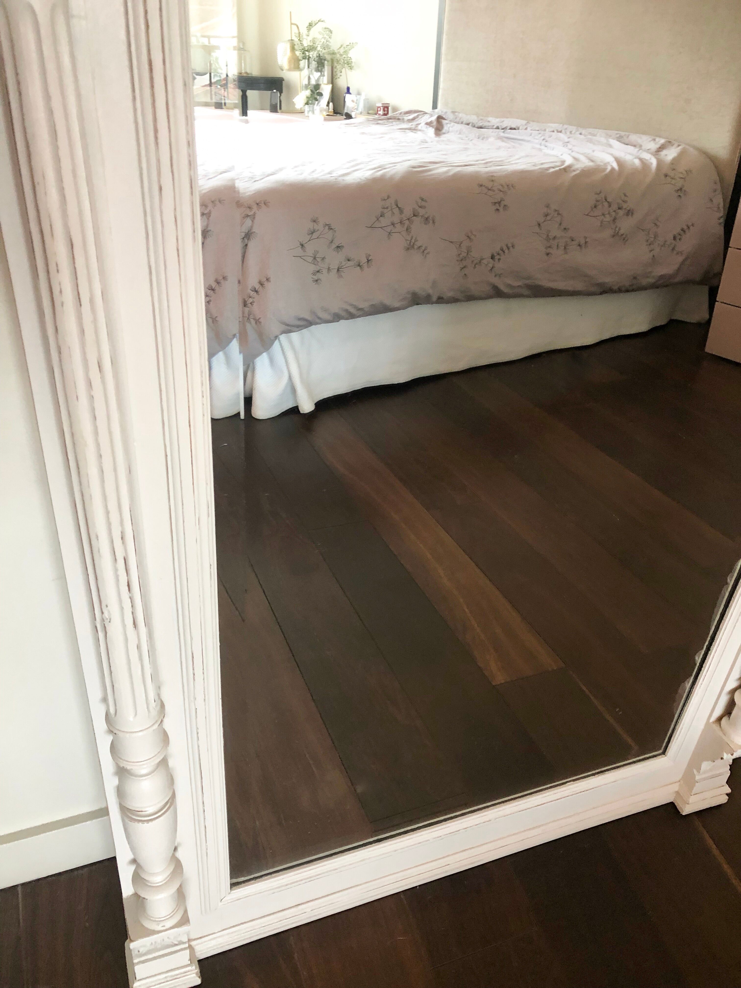 Mirror trumeau white skates 136cm x 80cm