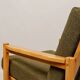 Scandinavian armchair green olive mid century modern design 1960