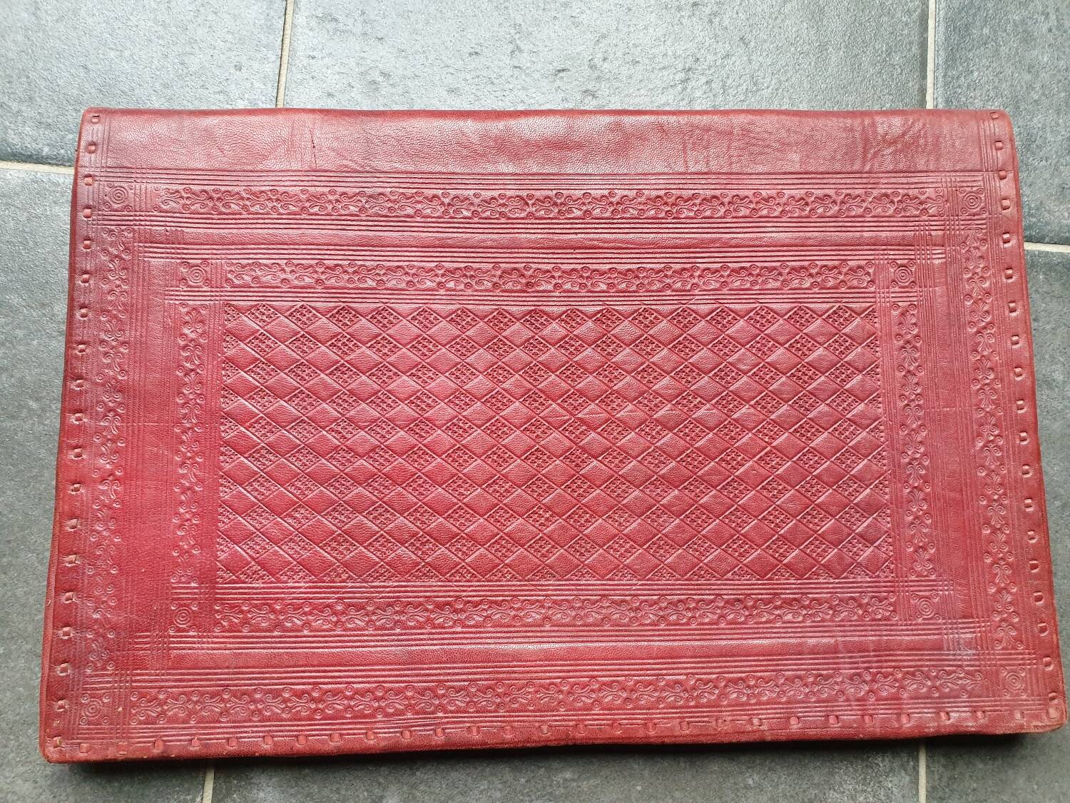 Sous-main cuir martelé