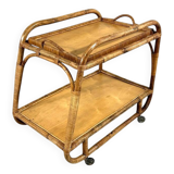 Rattan trolley with serving tray 1950’s