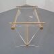 Italian acrylic glass and brass magazine rack, 1970s