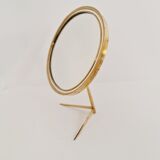 Mid century vanity brass  table mirror von vereinigte werkstätten münchen germany 1960s