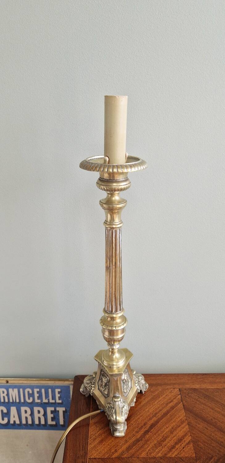 Church candle lamp base, early 20th century