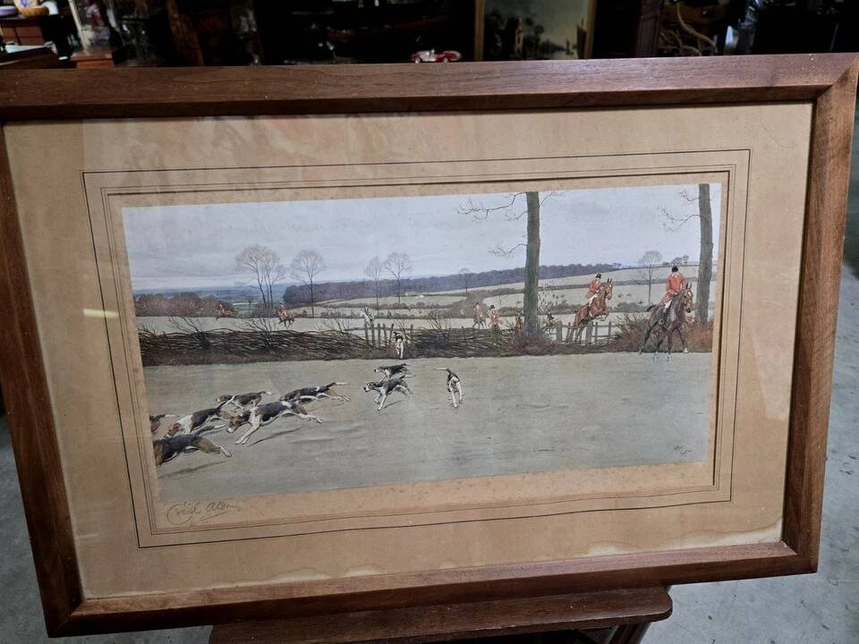 Watercolour engraving by Cecil Aldin, famous British artist.