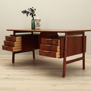 Bureau en teck, design danois, années 1970, fabricant : Omann Jun