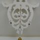 Pair of white patinated wood wall lamps