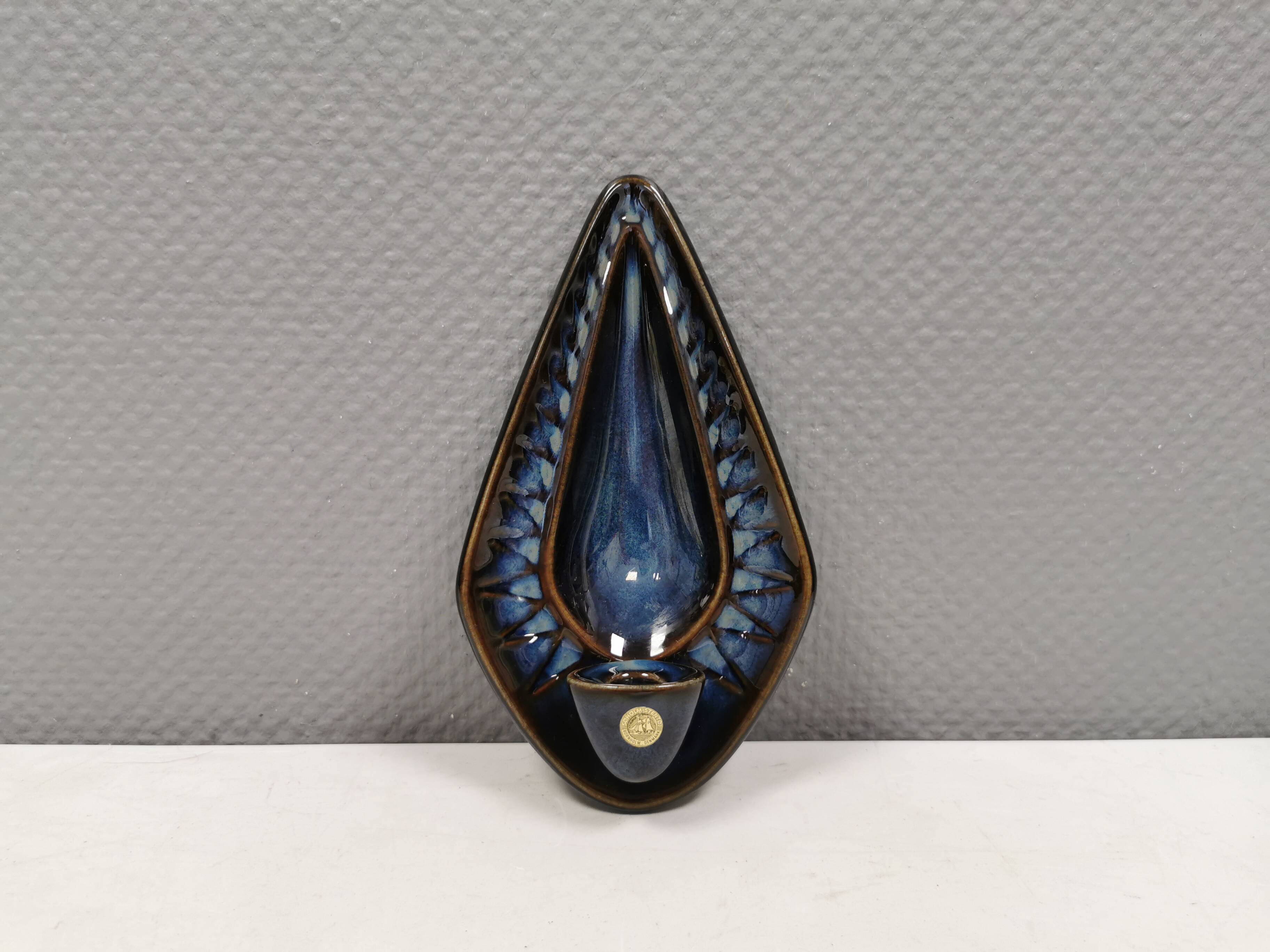 Søholm wall candlestick made of ceramic and in blue colors/shades 1960s