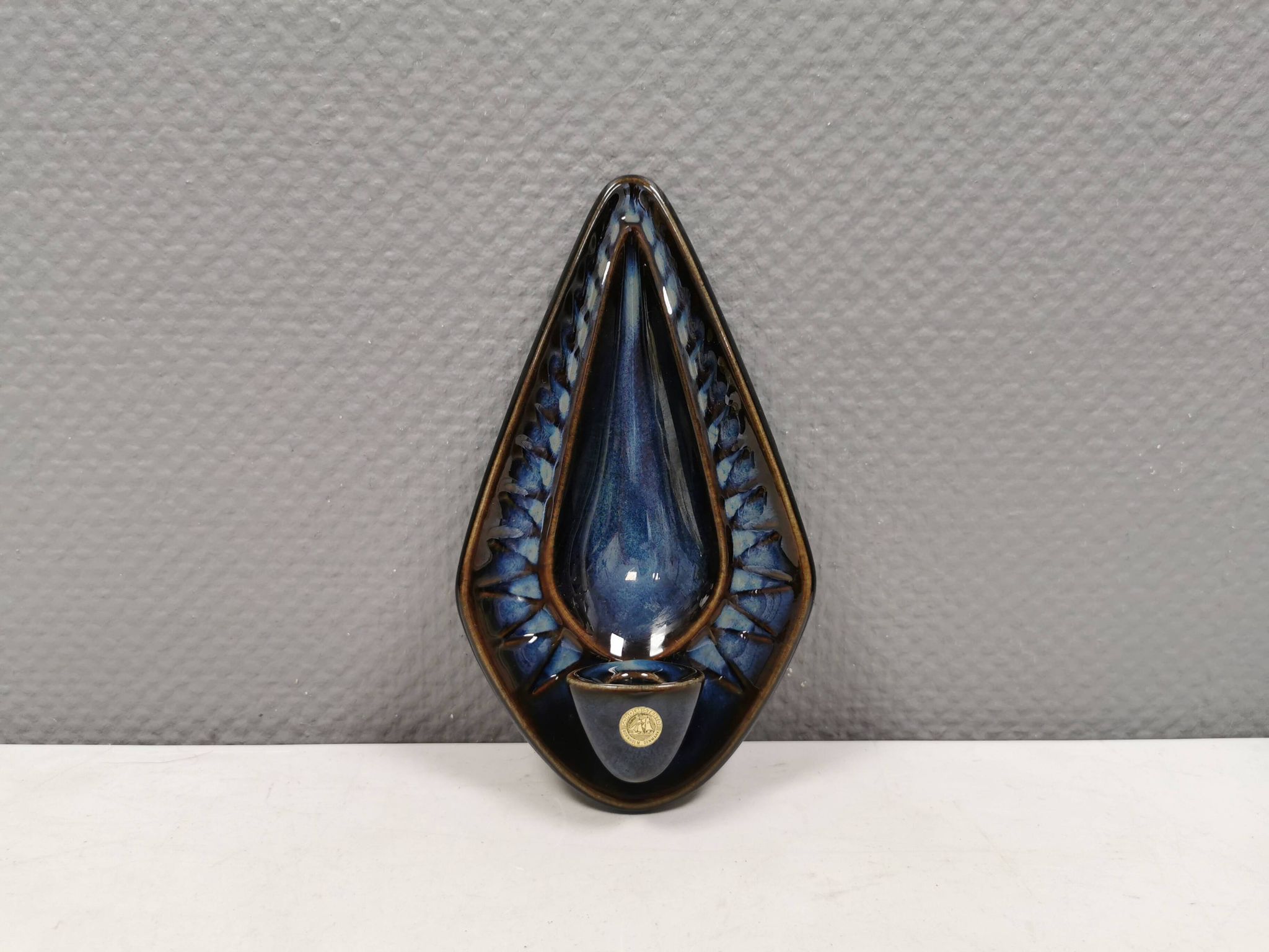 Søholm wall candlestick made of ceramic and in blue colors/shades 1960s