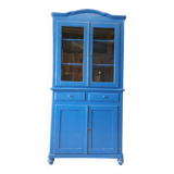 Old sideboard, blue wooden dresser 1960