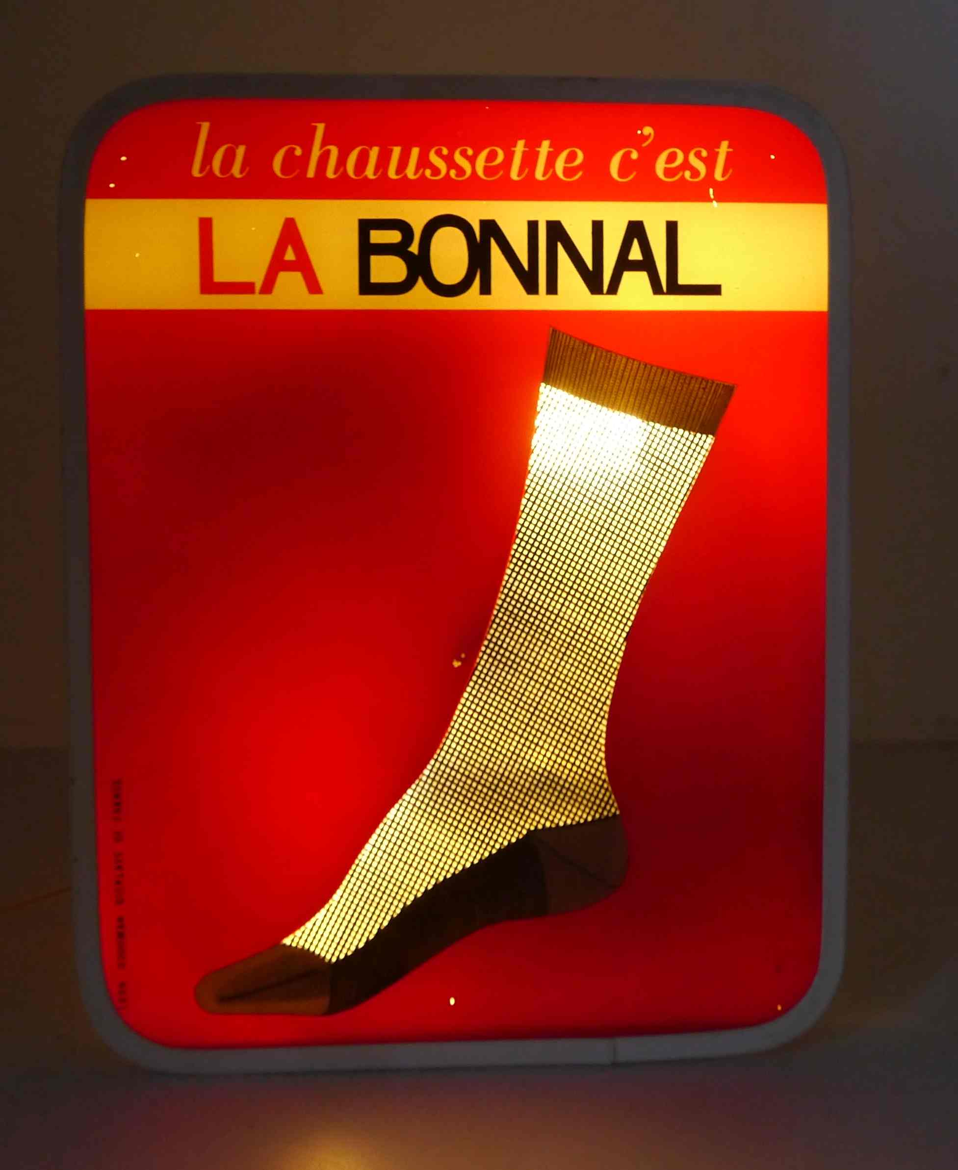 Animated illuminated sign 50's "The sock is La Bonnal"