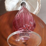 murano lamp glass blown pink Italy 1950 a 60