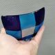 Small Murano glass bowl/dish in different colored blue glass.