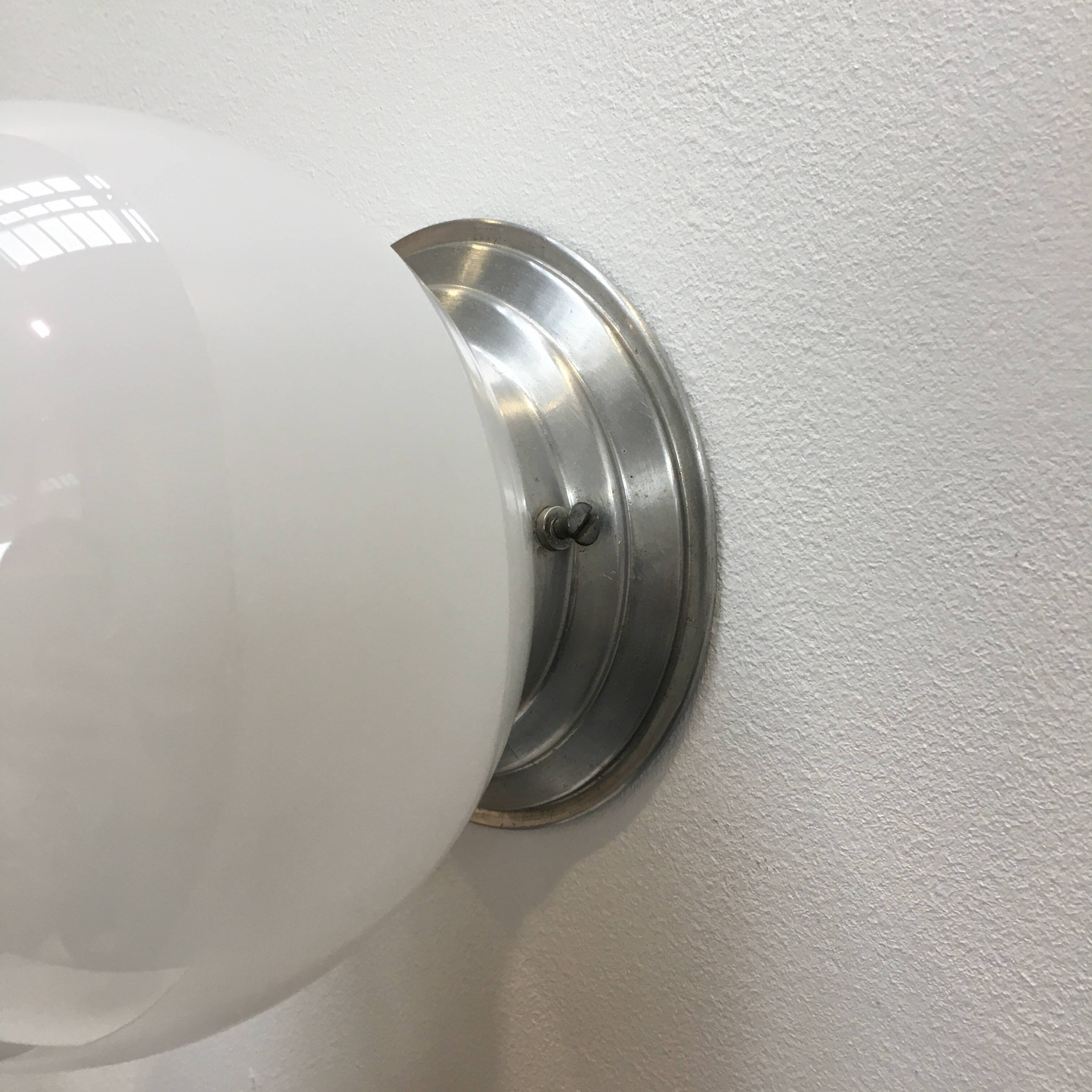 Opaline ball wall light