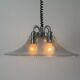 Suspended lamp with 4 sockets, chrome body and plexiglass shade, 1970s, Germany.